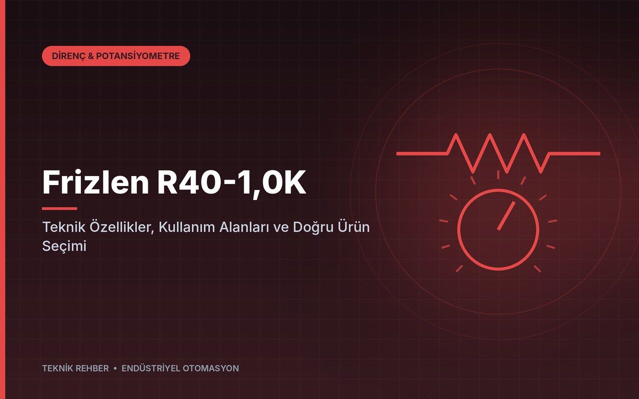 Frizlen R40-1,0K: Teknik Özellikler, Kullanım Alanları ve Doğru Ürün Seçimi
