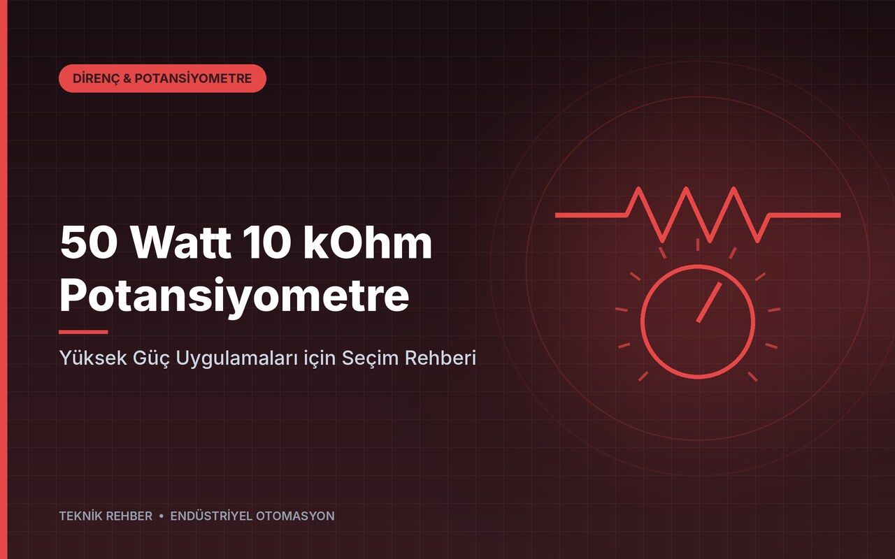 50 Watt 10 kOhm Potansiyometre: Yüksek Güç Uygulamaları için Seçim Rehberi
