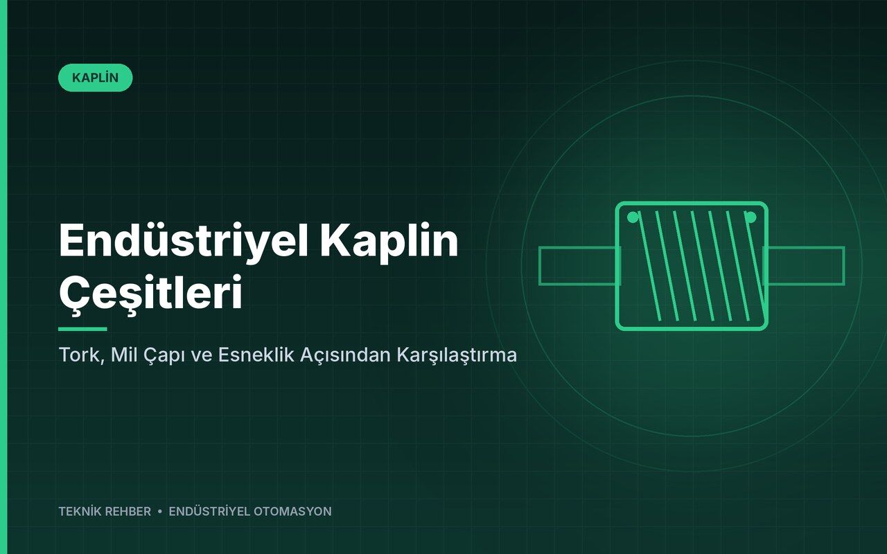 Endüstriyel Kaplin Çeşitleri: Tork, Mil Çapı ve Esneklik Açısından Karşılaştırma