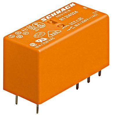 Schrack Schrack RT 424024 024DC 2K 08A PCB Röle