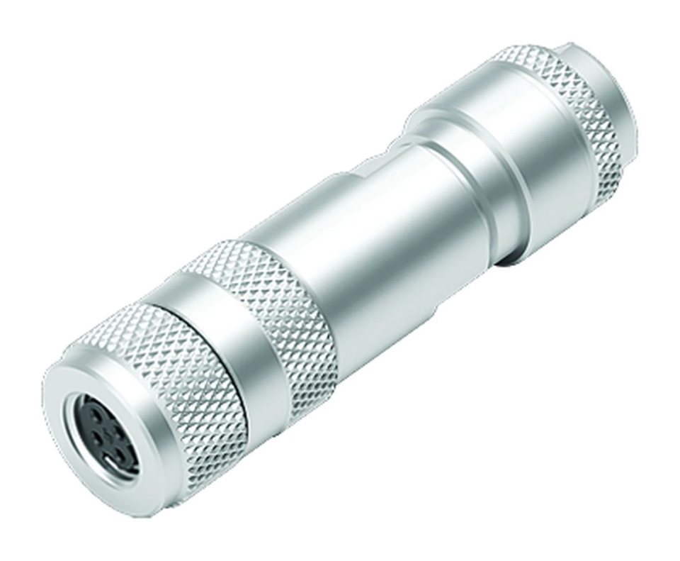 Velledq M8P-DF04T M8 4 Pin Dişi Seyyar D Code Metal Konnektör
