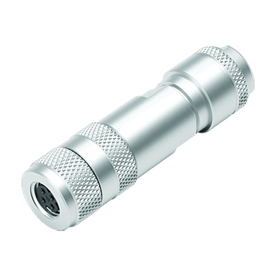 Velledq M8P-DF04T M8 4 Pin Dişi Seyyar D Code Metal Konnektör