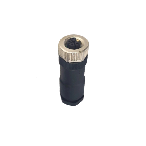 Velledq M12-LF05T M12 5 Pin L Code Seyyar Dişi Metal Konnektör