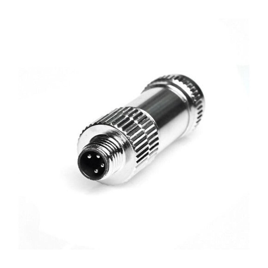 Velledq M8P-M04T M8 4 Pin Erkek Düz Metal Konnektör