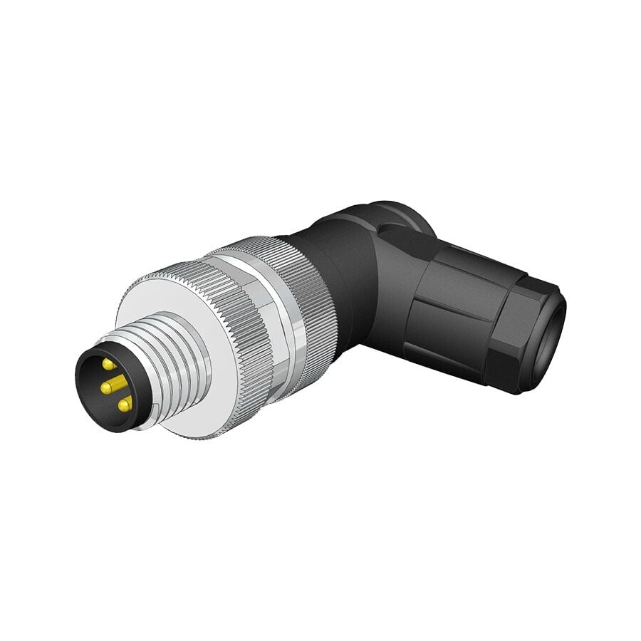 Velledq M8-M04S M8 4 Pin Erkek 90° Açılı Konnektör