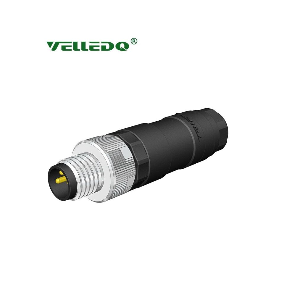 Velledq M8-M04T M8 4 Pin Erkek Düz Konnektör