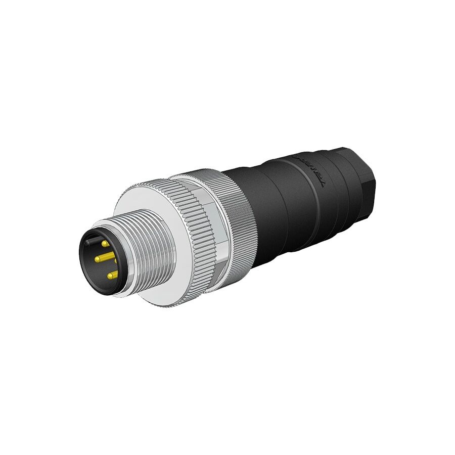 Velledq M12-M03T M12 3 Pin Erkek Düz Konnektör