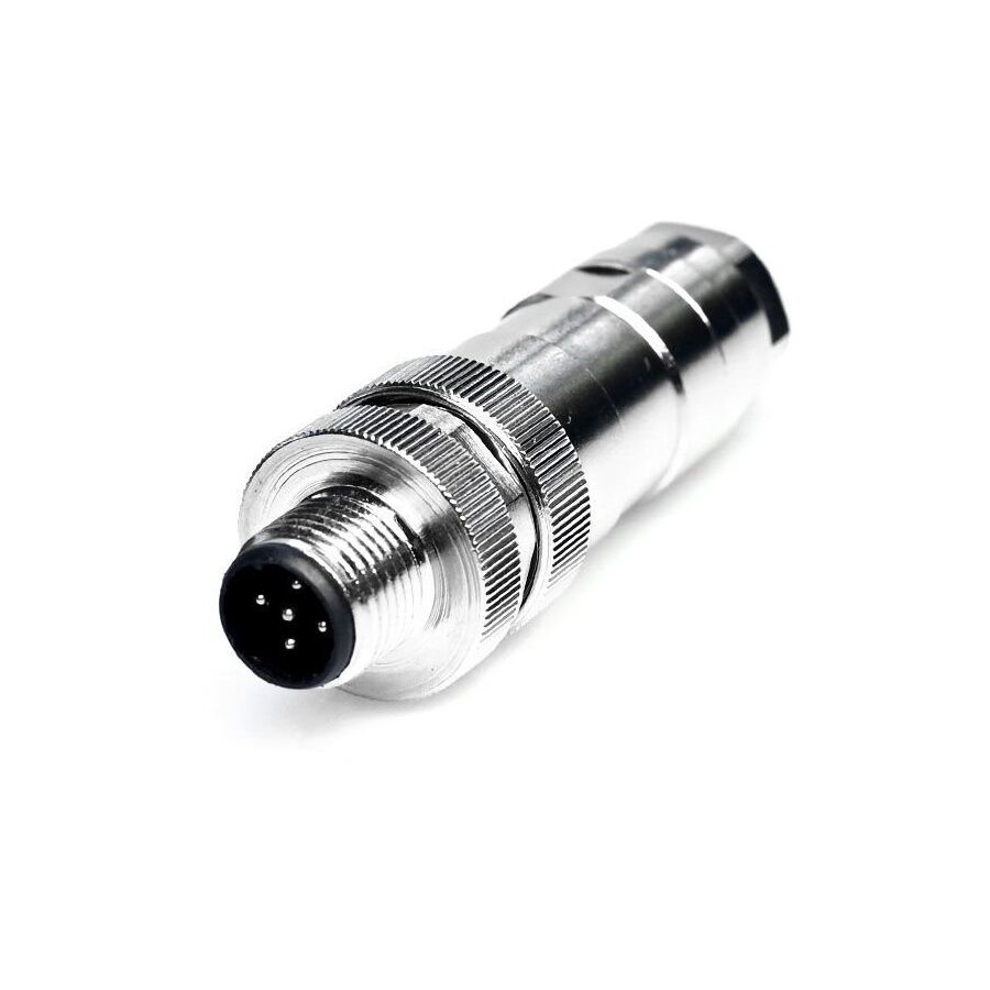 Velledq M12P-M05T M12 5 Pin Erkek Düz Metal Konnektör