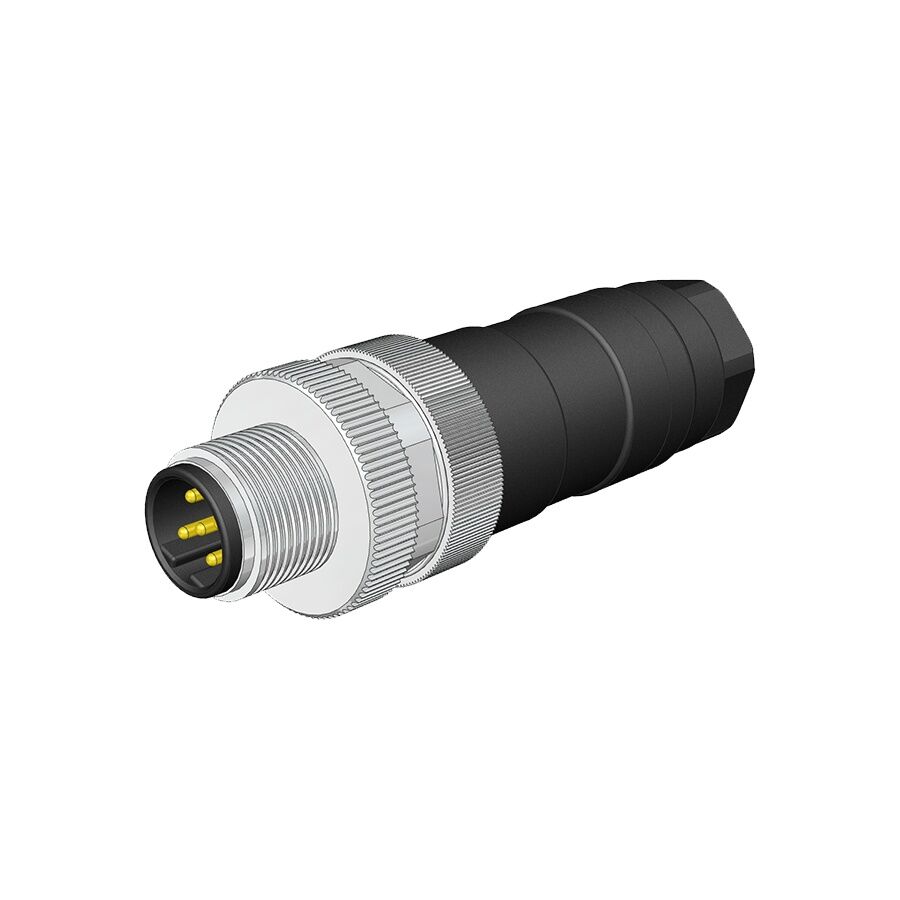 Velledq M12-BM04T M12 B Code 4 Pin Erkek Düz Konnektör