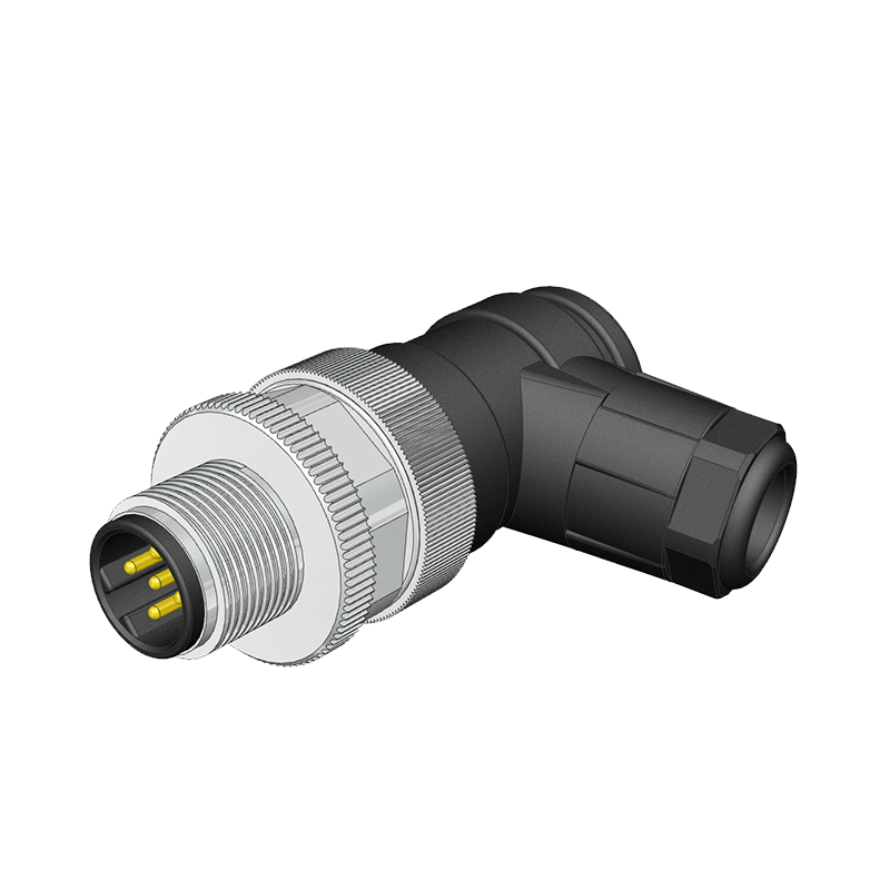 Velledq M12-BM05S M12 B Code 5 Pin Erkek Açılı 90° Konnektör