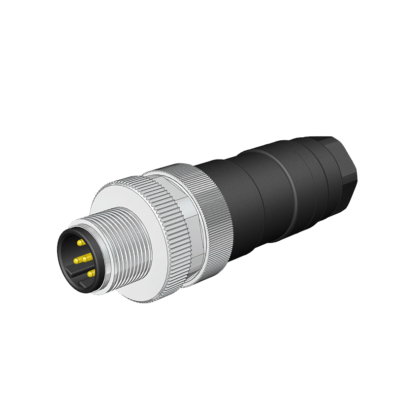 Velledq M12-BM05T M12 B Code 5 Pin Erkek Düz Konnektör