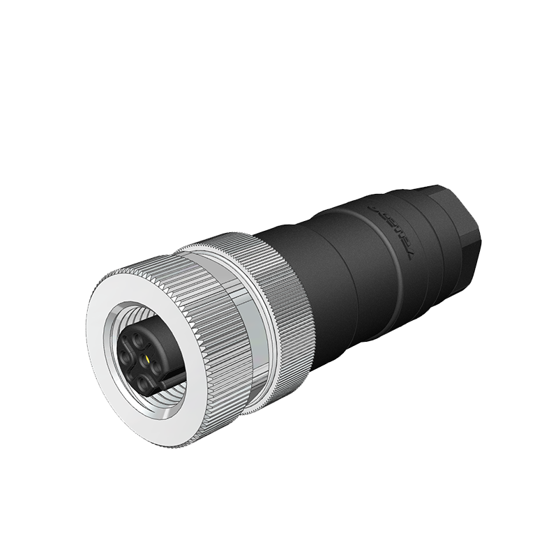 Velledq M12-BF05T M12 B Code 5 Pin Dişi Düz Konnektör