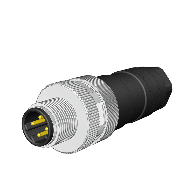 Velledq M12-DM05T M12 D Code 5 Pin Erkek Düz Konnektör