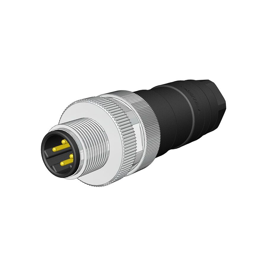 Velledq M12-DM05T M12 D Code 5 Pin Erkek Düz Konnektör