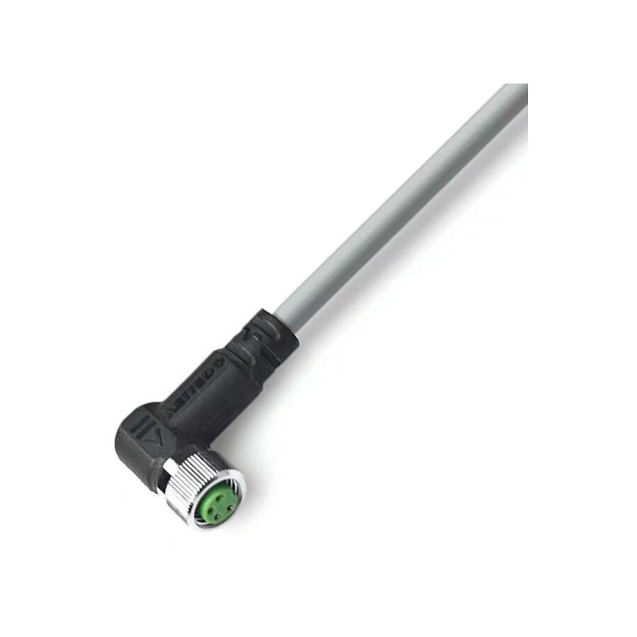 Velledq M8-F04S-5.0PVC/BK M8 4 Pin Dişi 90° Açılı 5 Mt. Kablolu Konnektör - Sensör Kablosu