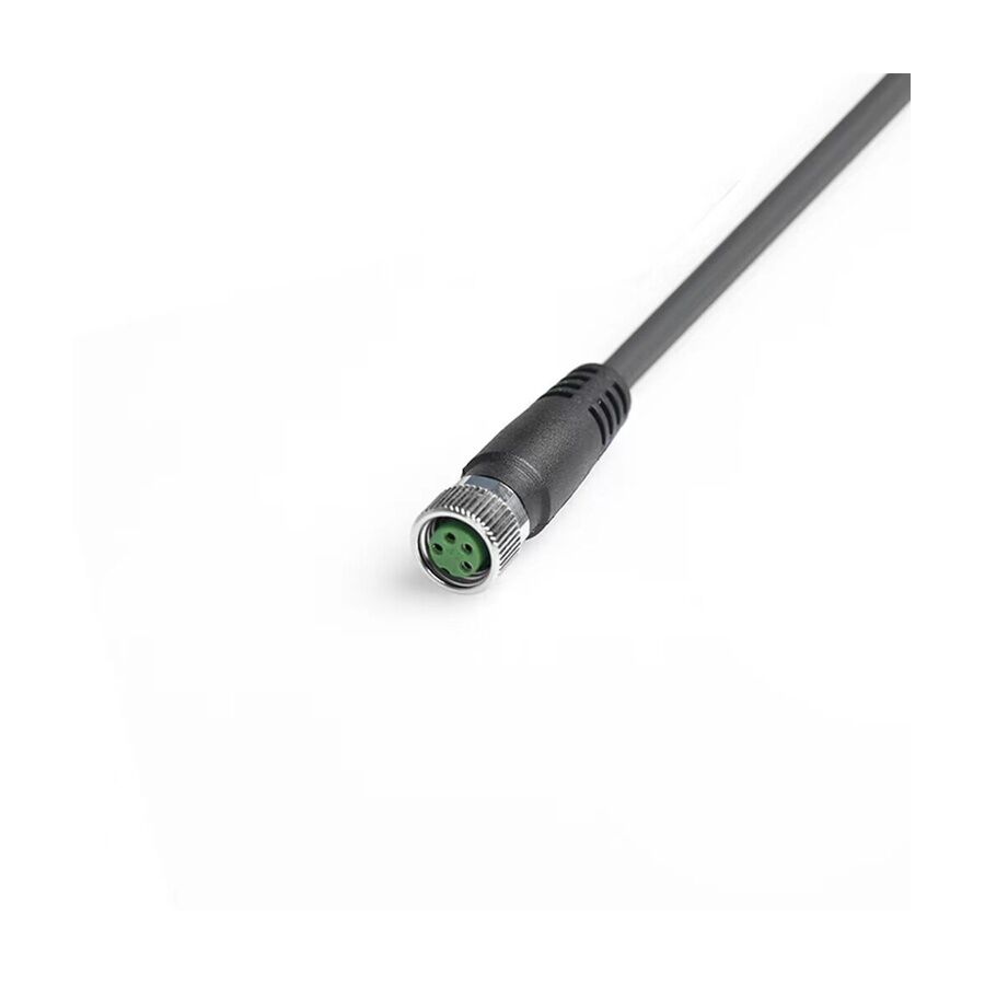 Velledq M8-F04T-5.0PVC/BK M8 4 Pin Dişi Düz 5 Mt. Kablolu Konnektör - Sensör Kablosu