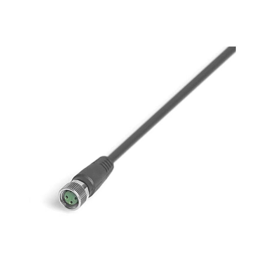 Velledq M8-F03T-5.0PVC/BK M8 3 Pin Dişi Düz 5 Mt. Kablolu Konnektör - Sensör Kablosu