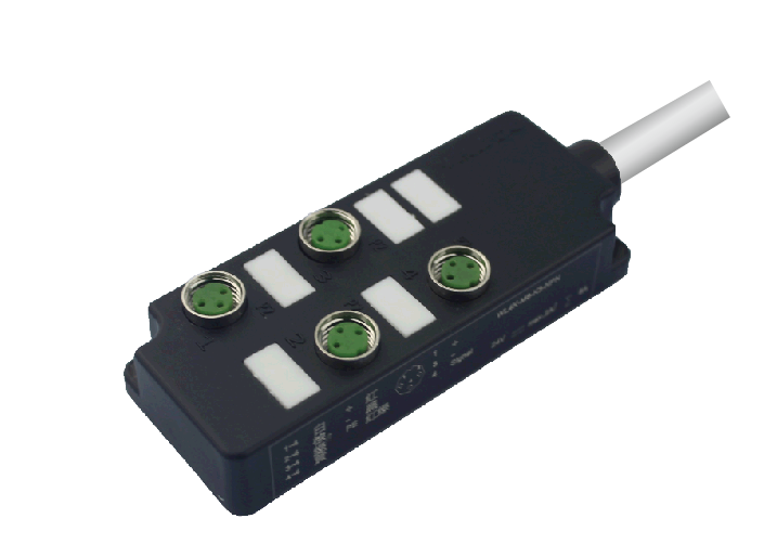 Velledq M8-A3-4K3P-5.0PVC/GY M8 3 Pin 4 Port PNP 5 Metre Kablolu Junction Box