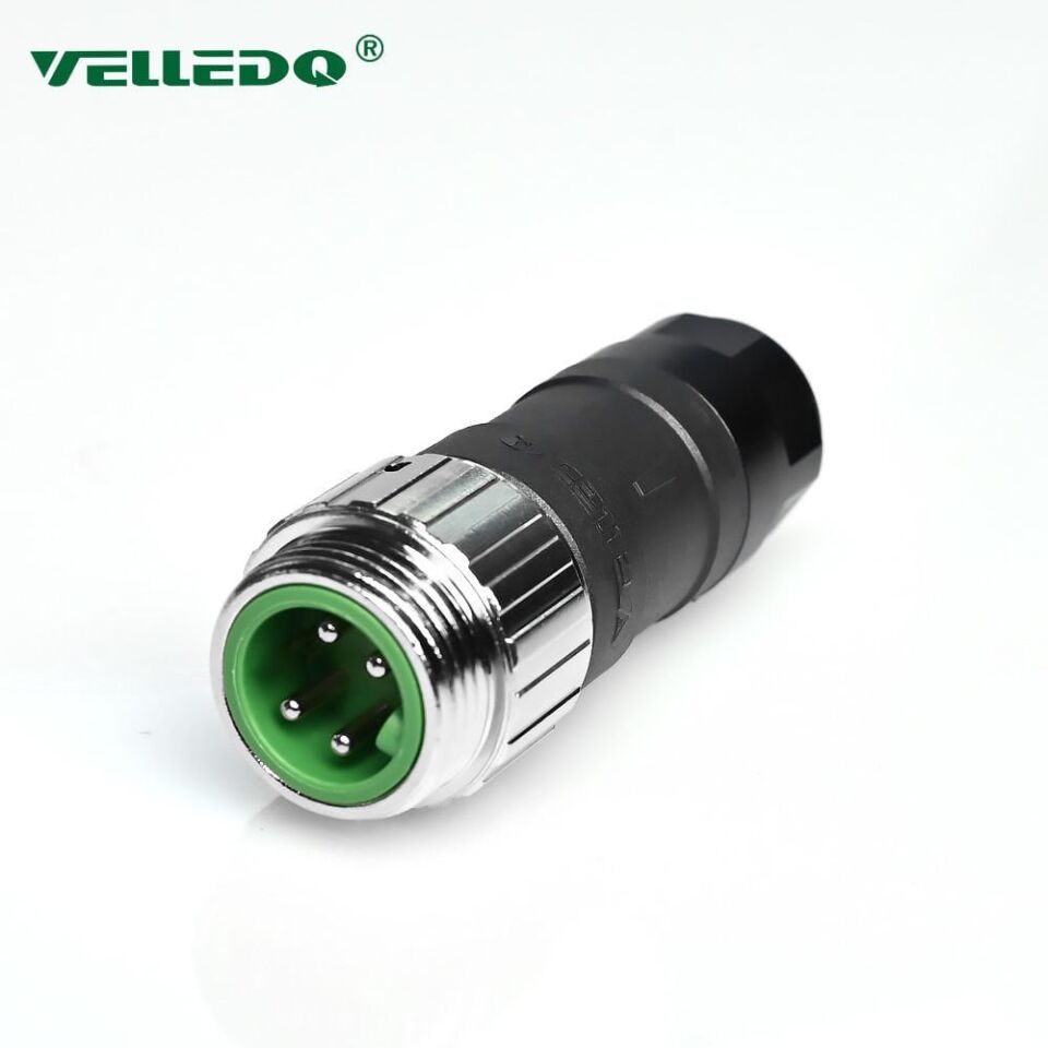 Velledq 7/8-M04T 7/8 4 Pin Seyyar Erkek Konnektör