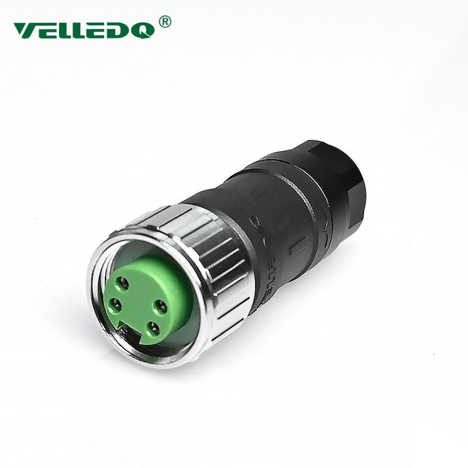 Velledq 7/8-F04T 7/8 4 Pin Seyyar Dişi Konnektör