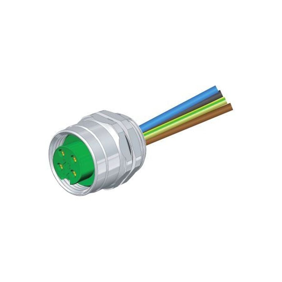 Velledq FLQ-7/8-F05 7/8 5 Pin Panel Dişi Konnektör 20 Cm Kablolu