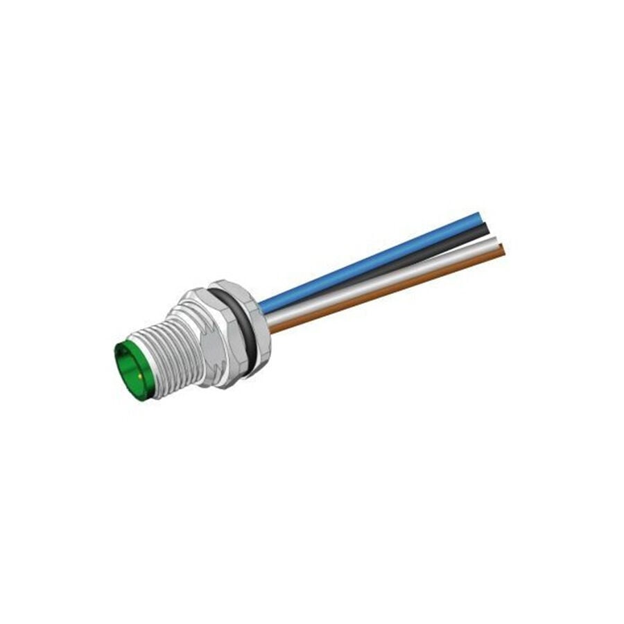 Velledq FLH-M12-M08(M16)02 M12 8 Pin Panel Tip Erkek 20 cm Kablolu Konnektör