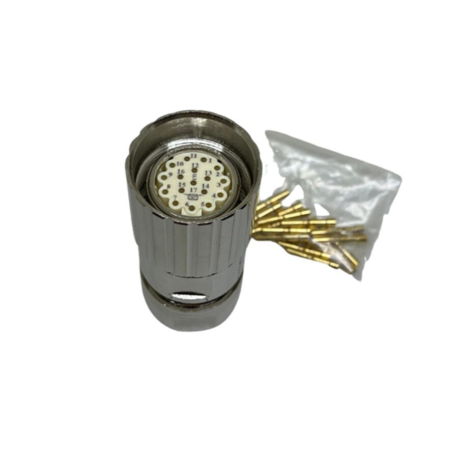 OEM M23-F17T M23 17 Pin Seyyar Dişi Konnektör