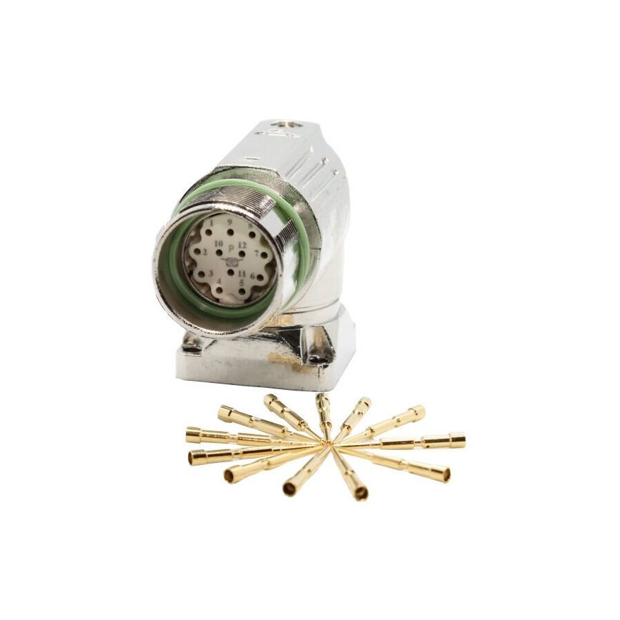 OEM M623-12D M23 12 Pin Erkek Panel Şase Konnektör