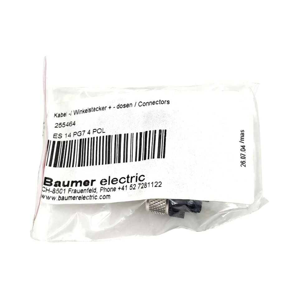 BAUMER ES 14 PG7 Konnektör 4 Pin PG7