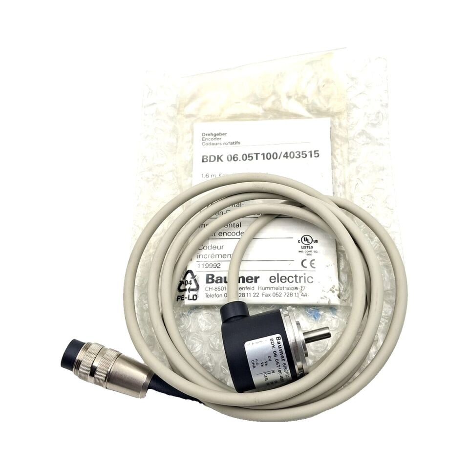 BAUMER BDK 06.05T100 403515 İnkremental Encoder 100 ppr Dolu Mil