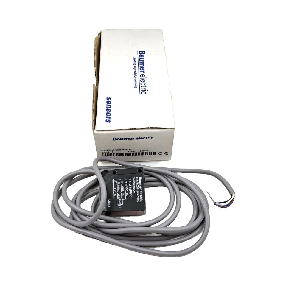 BAUMER FEDM 12P5101 Karşılıklı Tip Optik Sensör Alıcı PNP