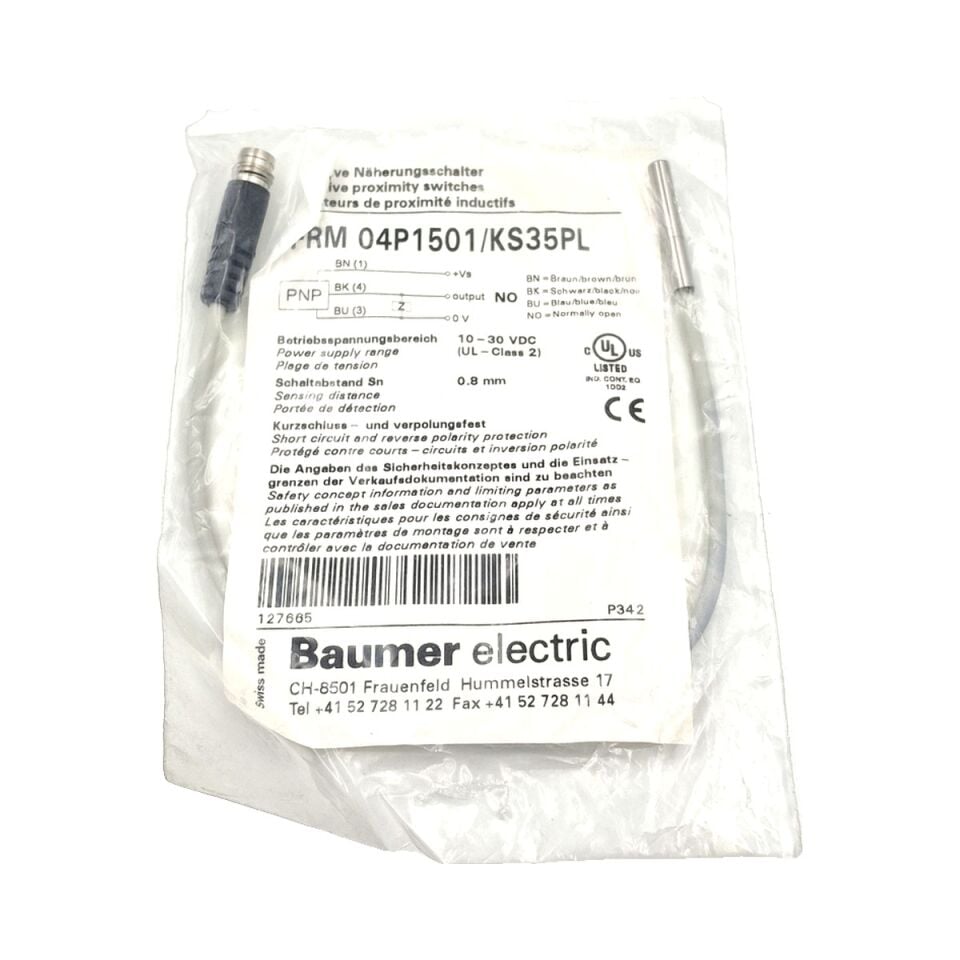 BAUMER FRM 04P1501 KS35PL Reflektörlü Optik Sensör PNP
