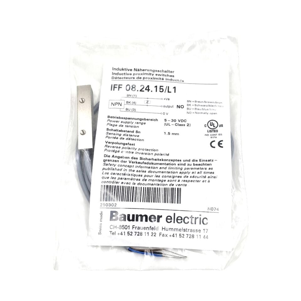 BAUMER IFF 08.24.15 L1 Kare Tip Endüktif Sensör