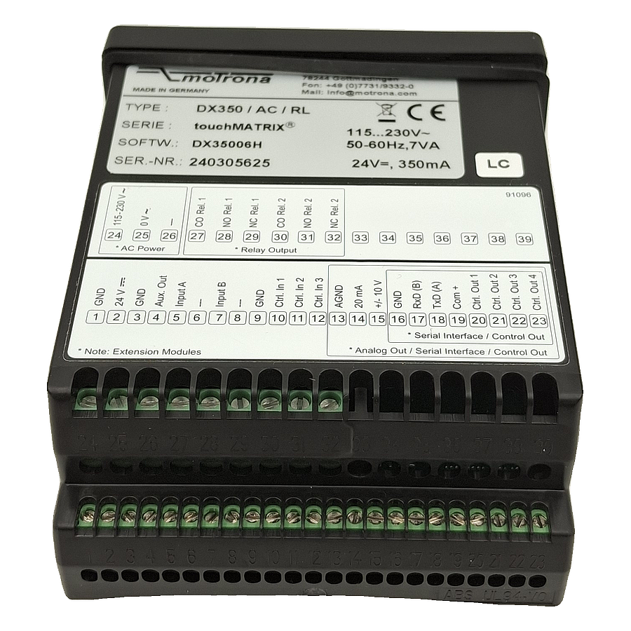MOTRONA DX350/AC/RL Dijital Gösterge / Sayıcı 96x48 mm