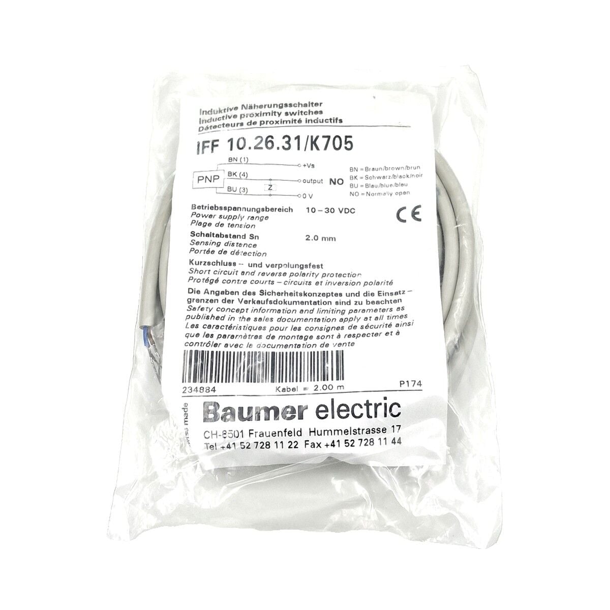 BAUMER IFF 10.26.31 K705 Kare Tip Endüktif Sensör