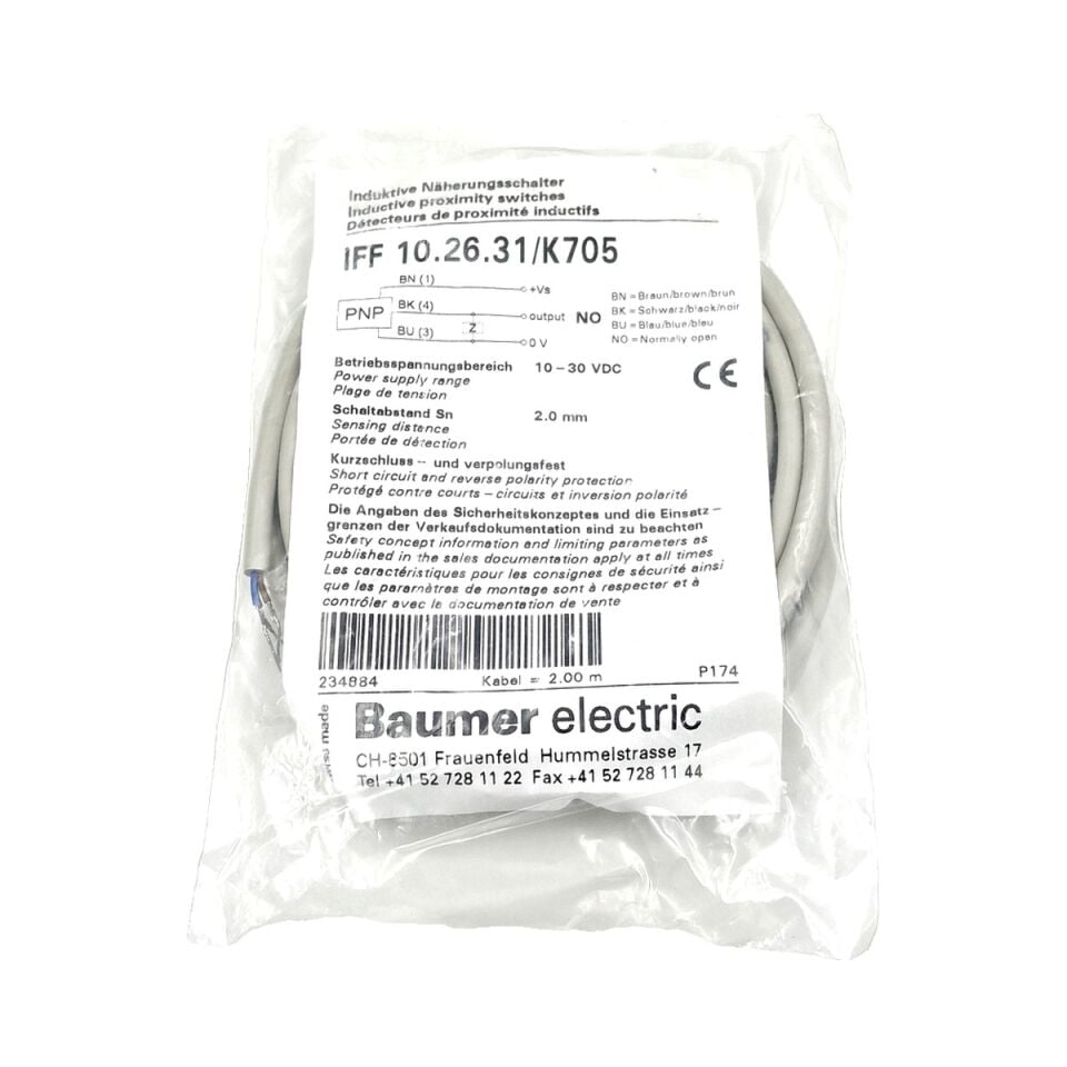 BAUMER IFF 10.26.31 K705 Kare Tip Endüktif Sensör