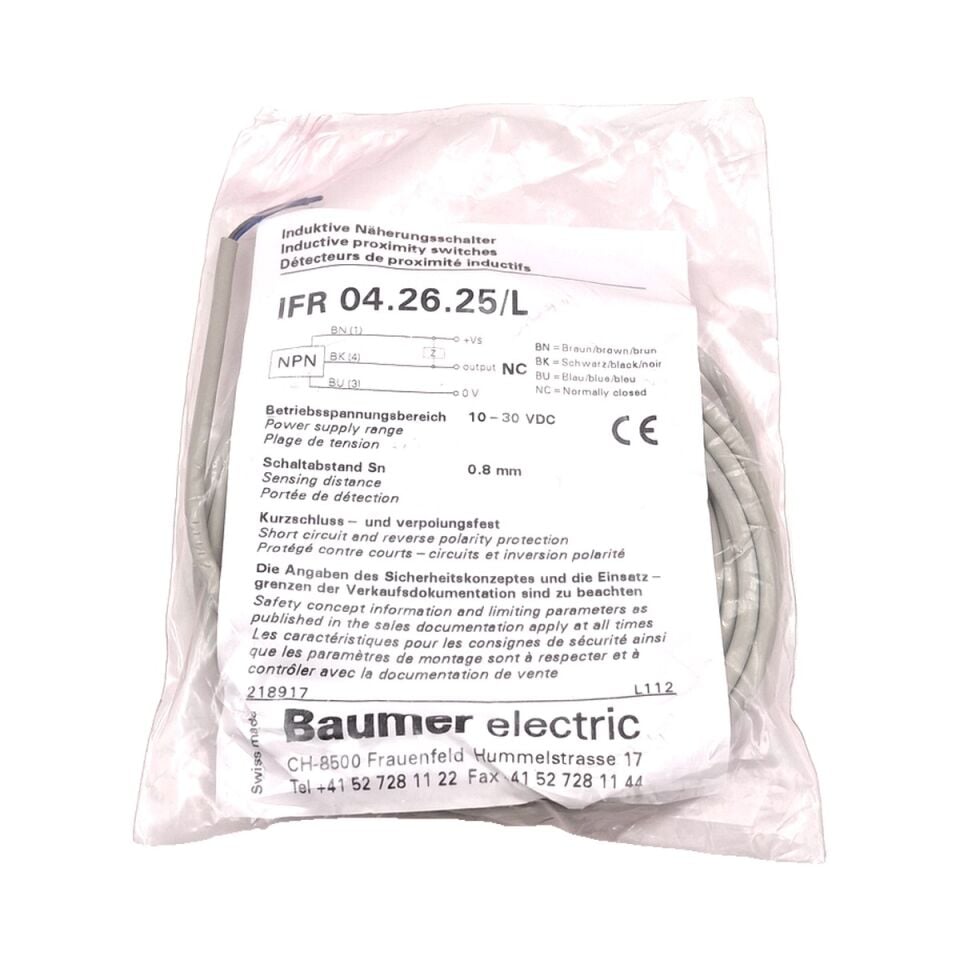 BAUMER IFR 04.26.25 L Endüktif Sensör
