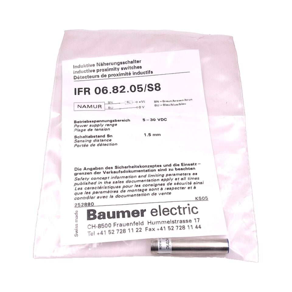 BAUMER IFR 06.82.05 S8 Endüktif Sensör