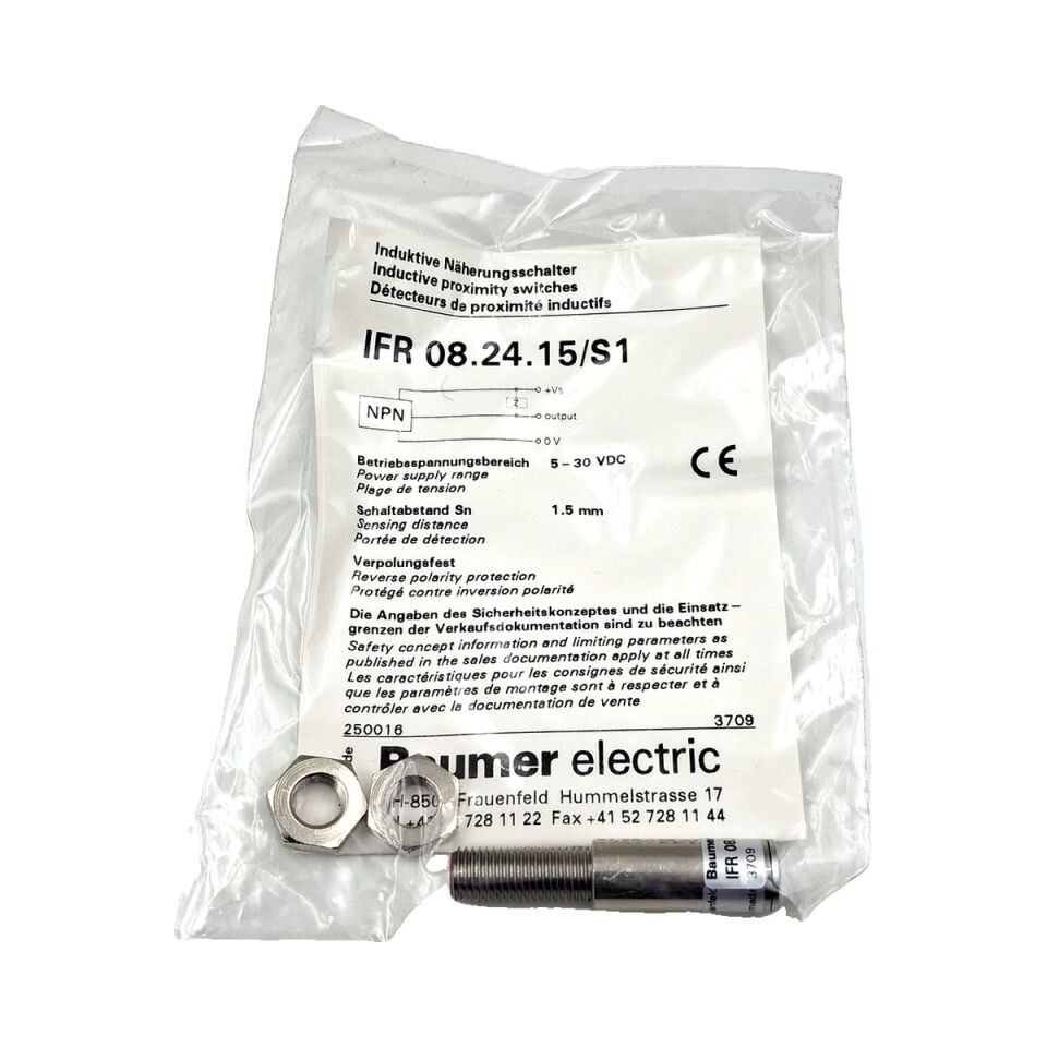 BAUMER IFR 08.24.15 S1 M8 Endüktif Sensör