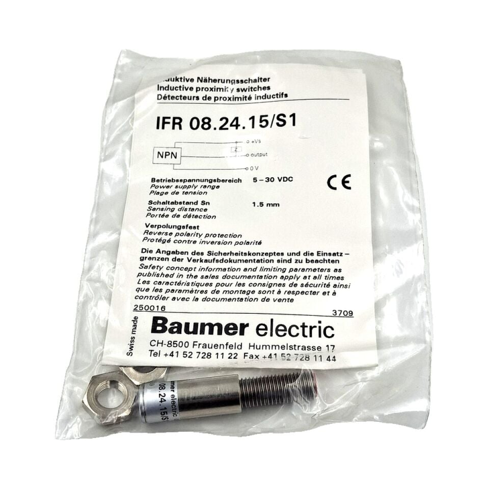 BAUMER IFR 08.24.15 S1 M8 Endüktif Sensör