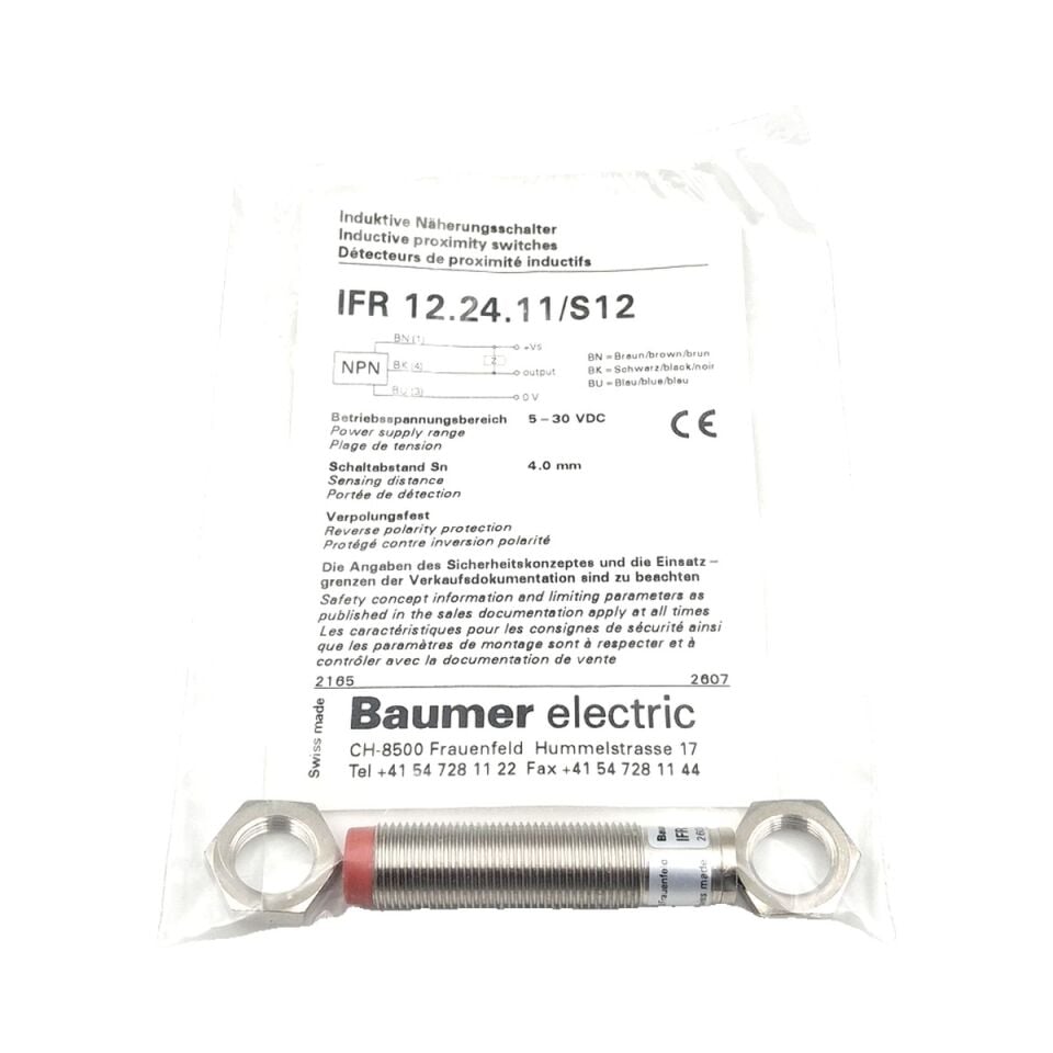 BAUMER IFR 12.24.11 S12 M12 Endüktif Sensör