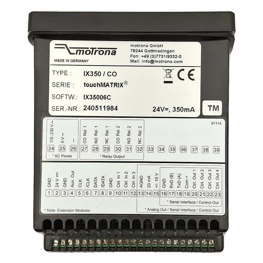 MOTRONA IX350/CO Dijital Gösterge / Sayıcı 96x48