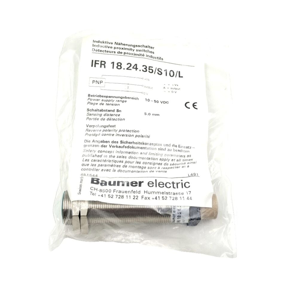 BAUMER IFR 18.24.35 S10 L M18 Endüktif Sensör
