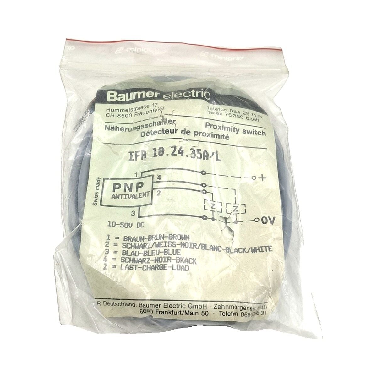 BAUMER IFR 18.24.35A L M18 Endüktif Sensör