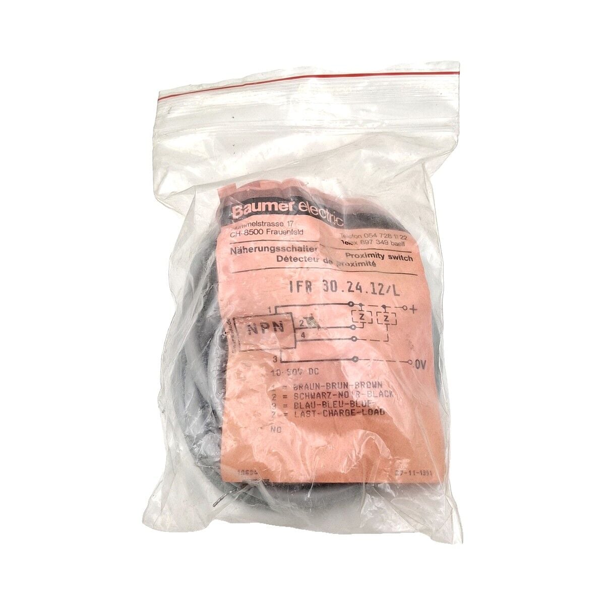 BAUMER IFR 30.24.12 L M30 Endüktif Sensör