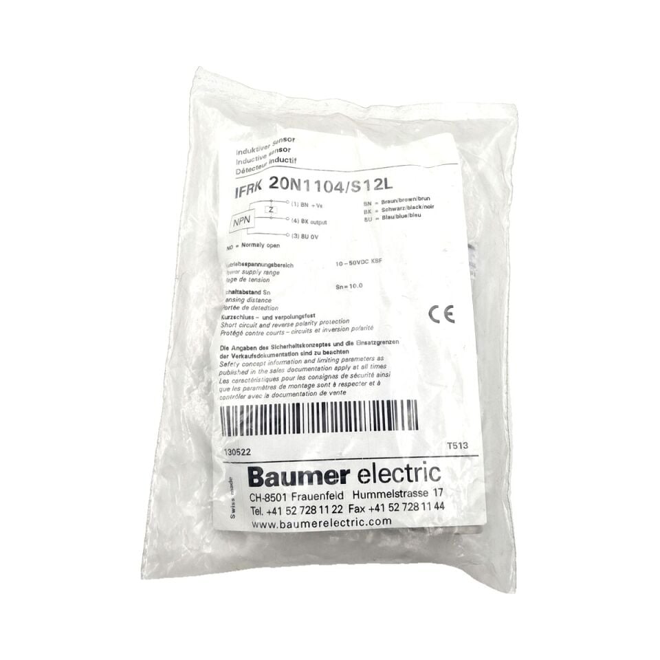 BAUMER IFRK 20N1104 S12L Endüktif Sensör NPN