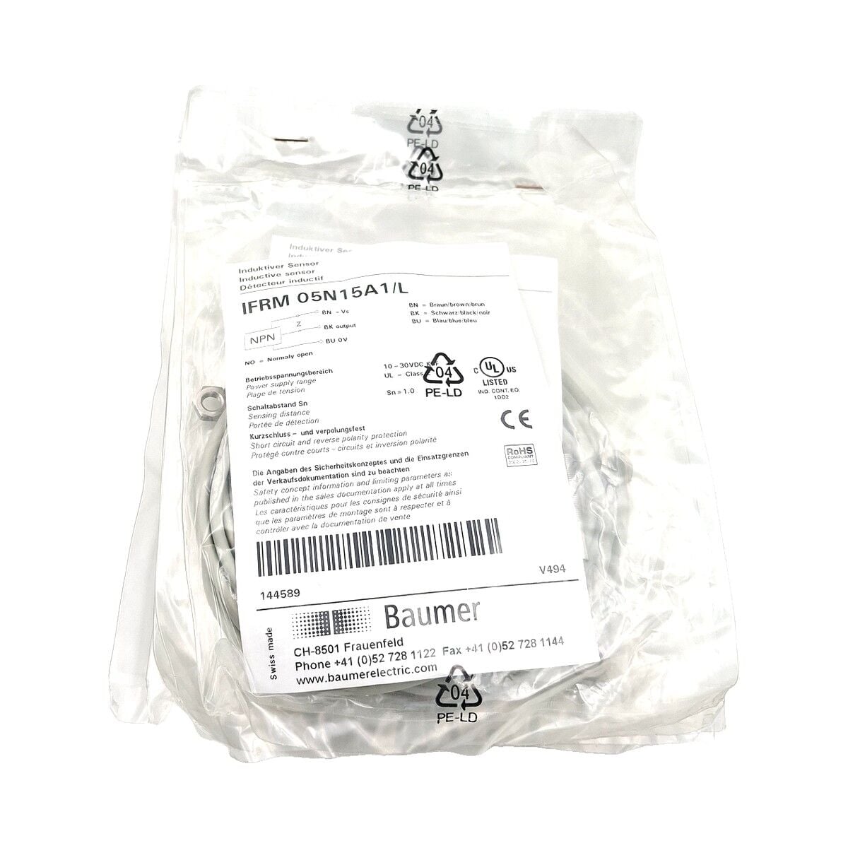 BAUMER IFRM 05N15A1 L Endüktif Sensör NPN