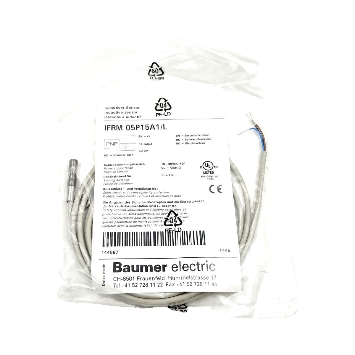 BAUMER IFRM 05P15A1 L Endüktif Sensör PNP