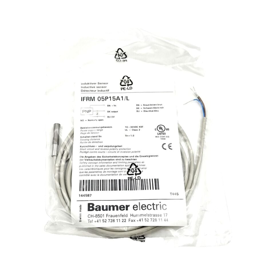 BAUMER IFRM 05P15A1 L Endüktif Sensör PNP