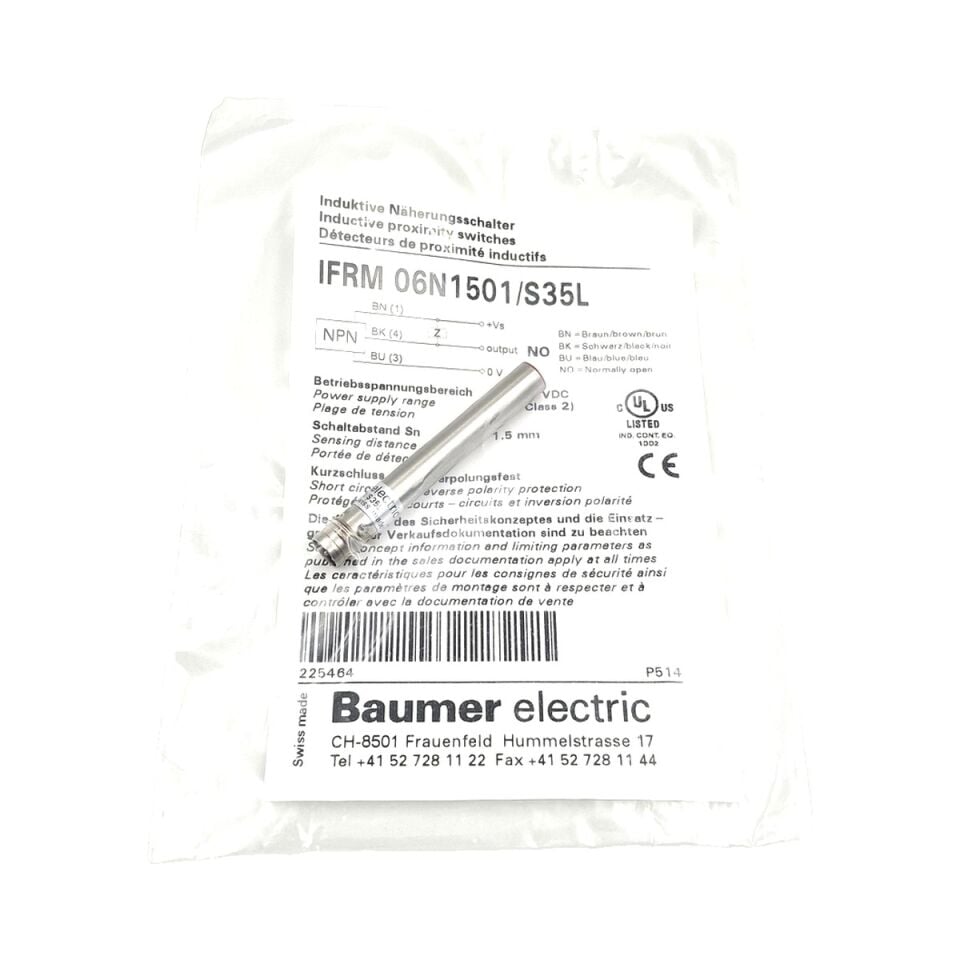 BAUMER IFRM 06N1501 S35L Endüktif Sensör NPN
